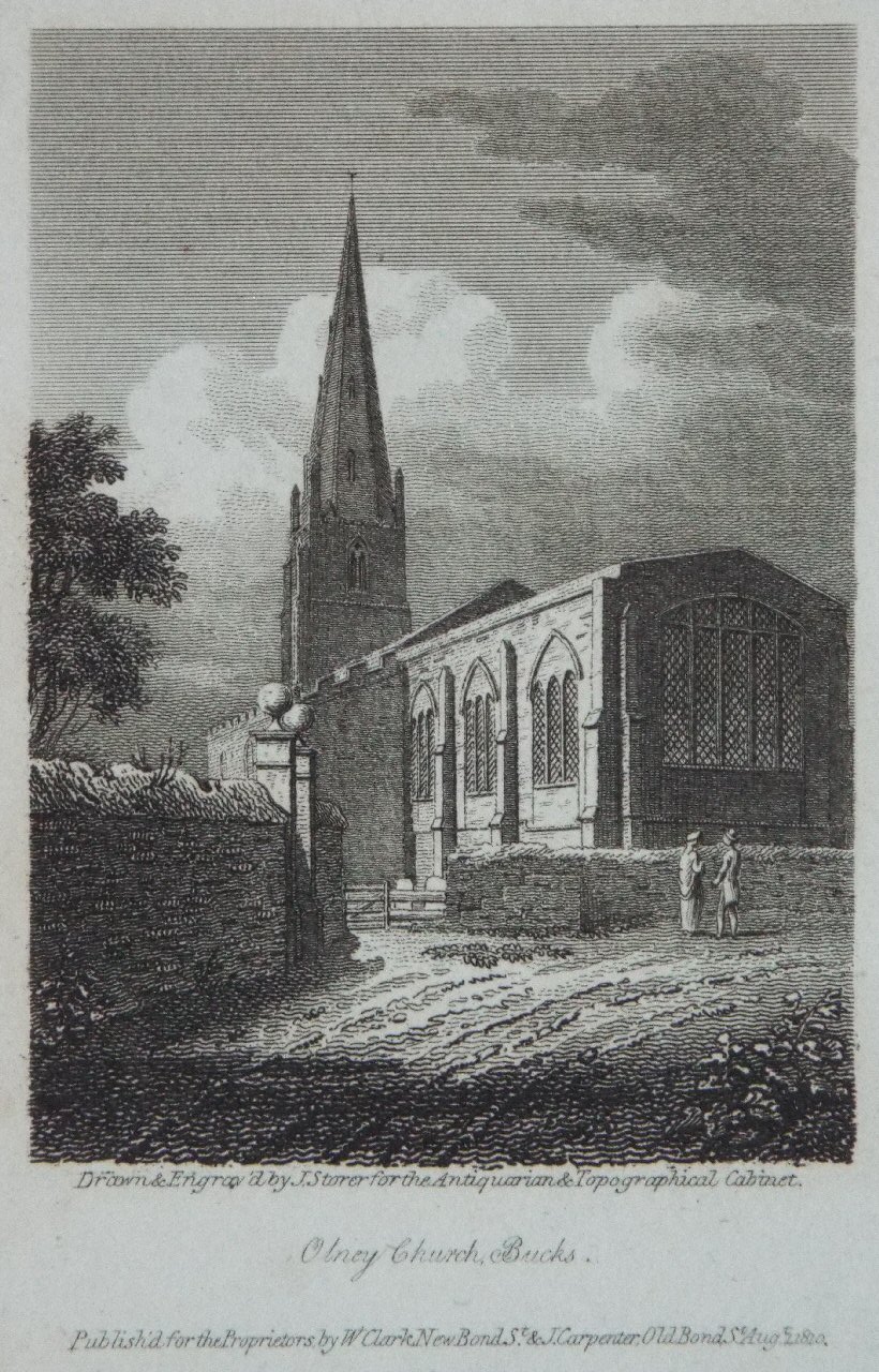 Print - Olney Church, Bucks. - Storer